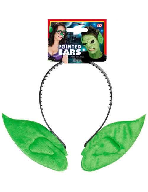 Diadema con orejas de duende para adulto verdes