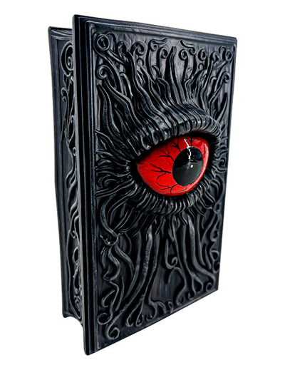 Libro decorativo de resina con ojo rojo sangre 20 cm