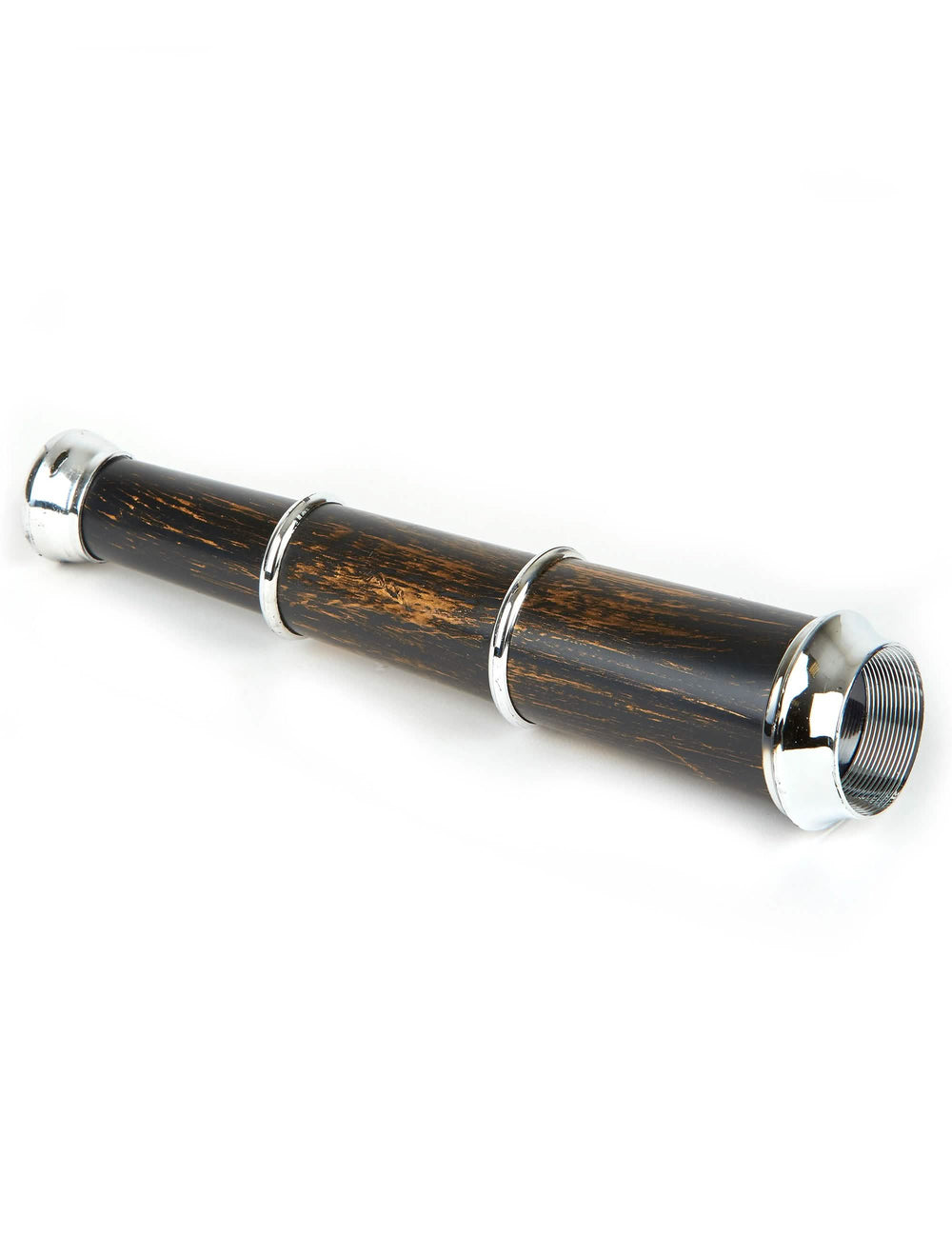 Longue vue de pirate pour adulte marron imitation bois et argenté