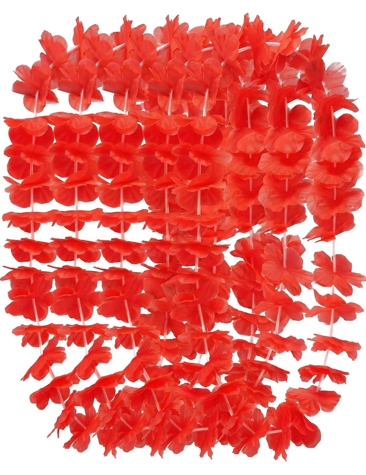 Kit de 12 Collares Hawaianos rojos