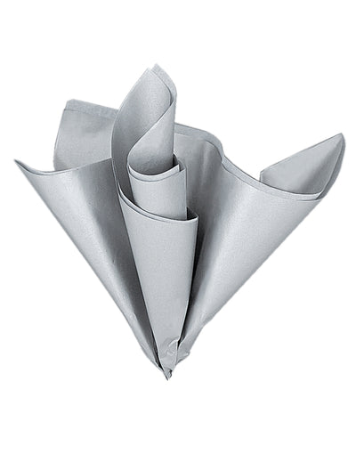 5 Hojas de papel de seda metalizado plata
