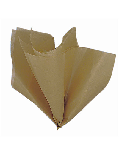 5 Hojas de papel de seda metalizado oro