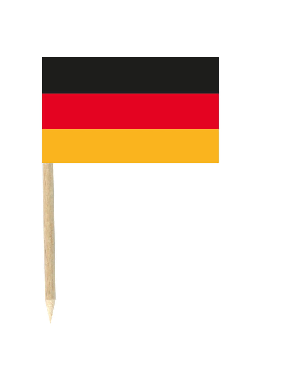 Lote de 50 banderas mini-picos alemania para fiesta negro rojo amarillo