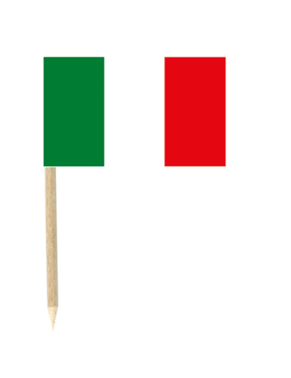 Lote de mini pinchos banderas italia verde blanco rojo