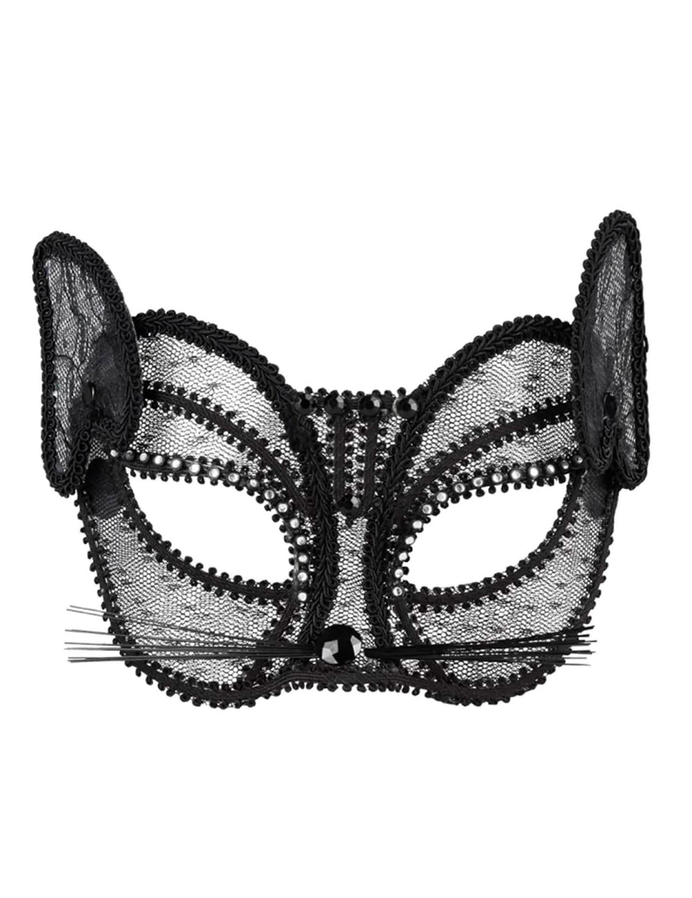 Vista frontal de la máscara de gato para mujer