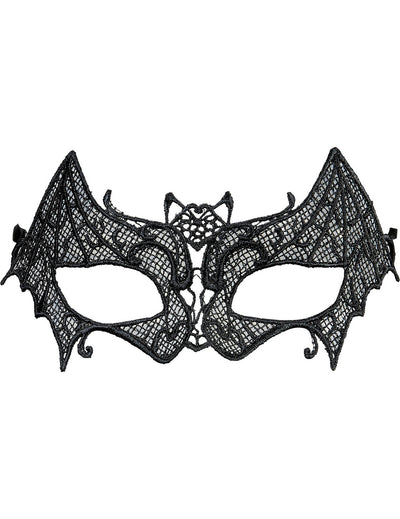 Loup dentellé chauve-souris pour femme noir