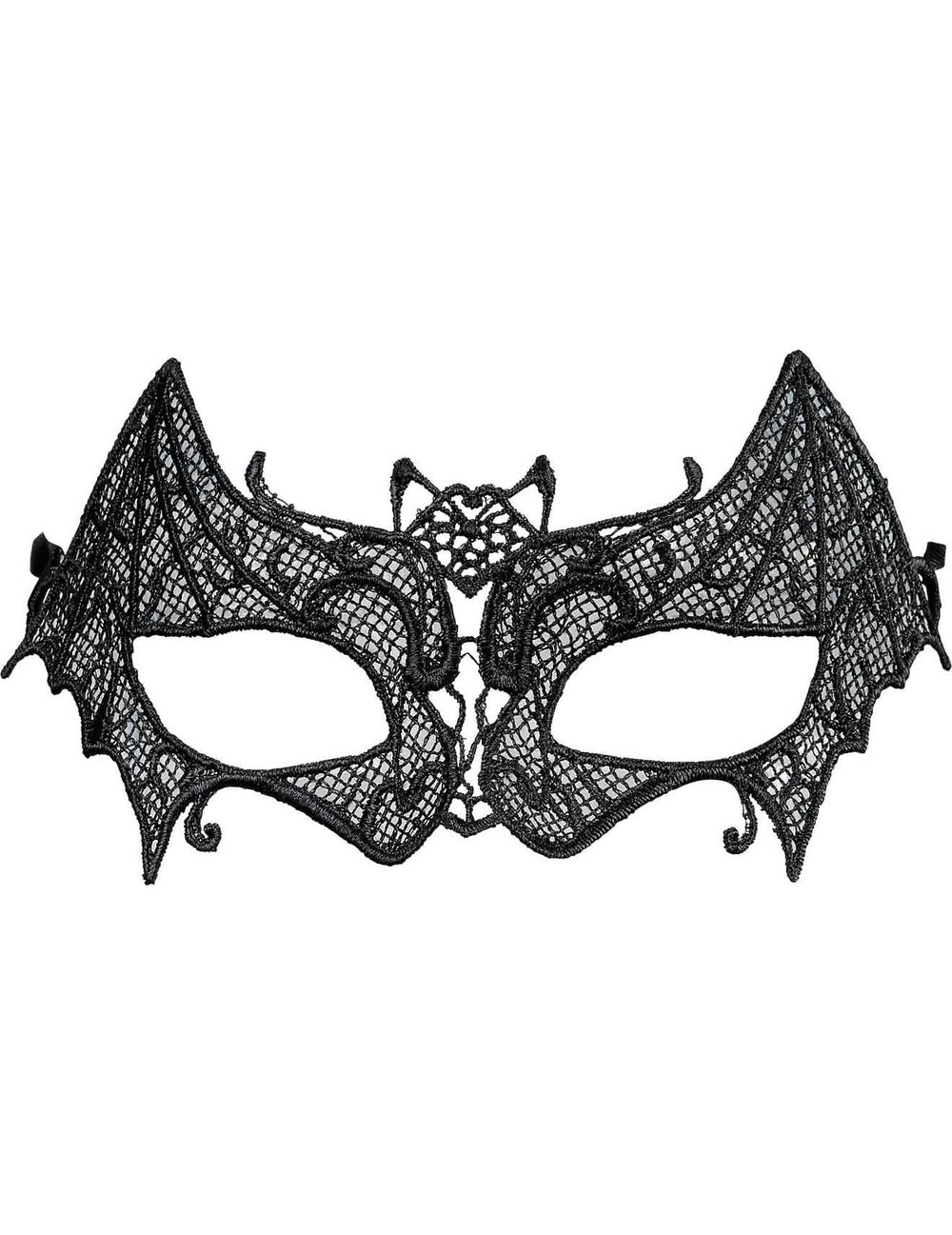 Loup dentellé chauve-souris pour femme noir