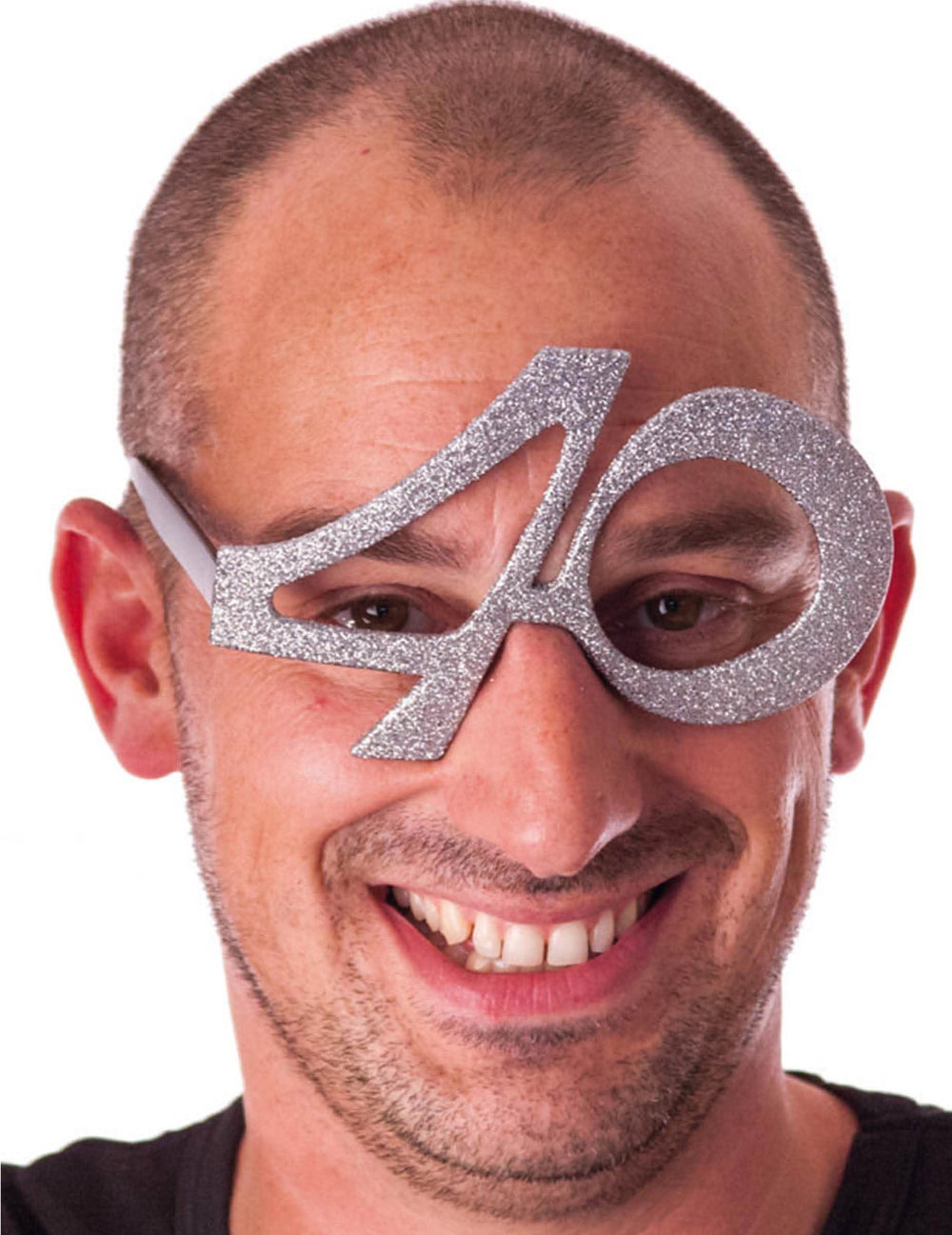gafas 40 años para adulto plateadas con purpurina