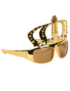 Lunettes avec couronne de roi pour adulte dorées
