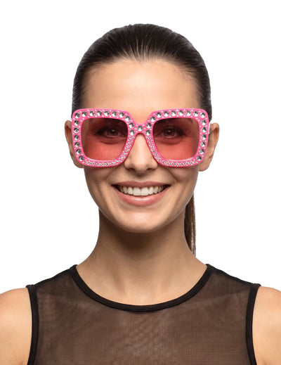 Gafas bling bling rosa