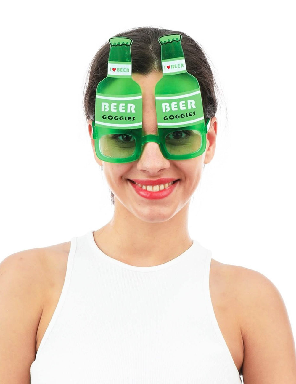 gafas botella de cerveza para adulto verdes