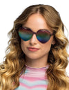 Gafas de corazones efecto espejo para adulto