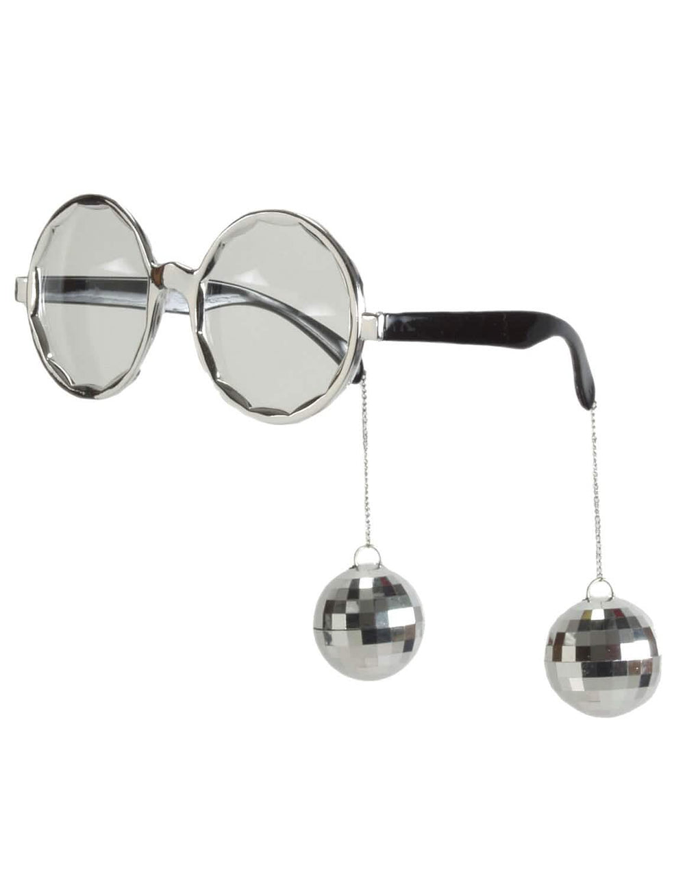 gafas disco para adulto plateado con bolas de espejos