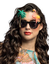 Lunettes hawaïennes pour adulte avec palmier et flamant rose