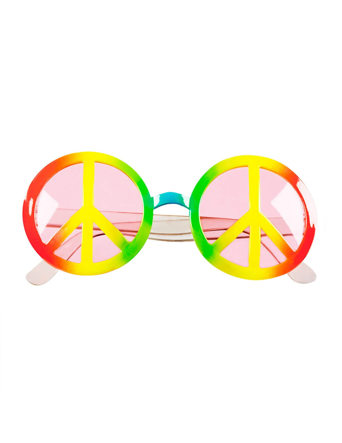 Vista frontal de las gafas hippie para adulto