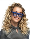 Lunettes lumineuses à LED pour adulte bleues