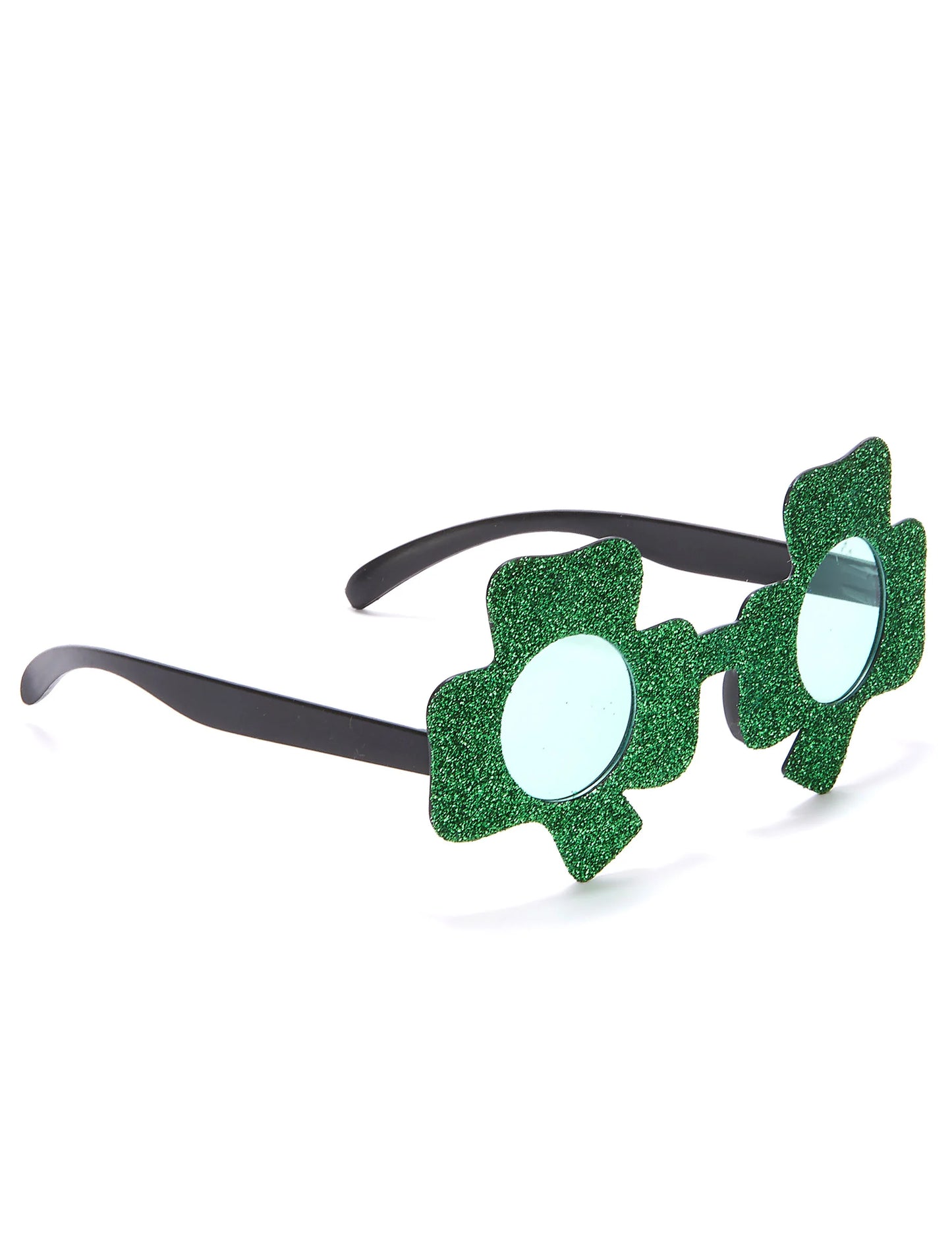 Gafas brillantes verdes trébol San Patricio adulto