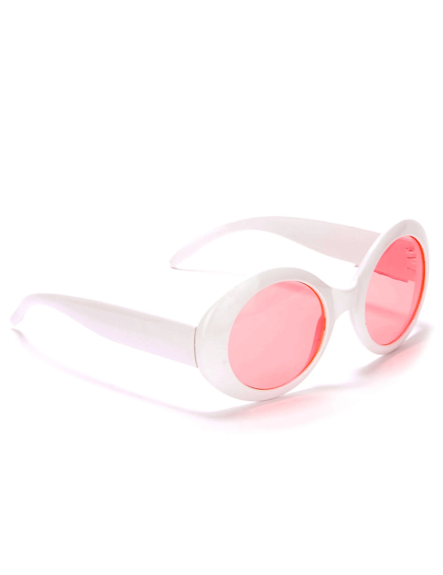 Gafas redondas blancas plástico adulto