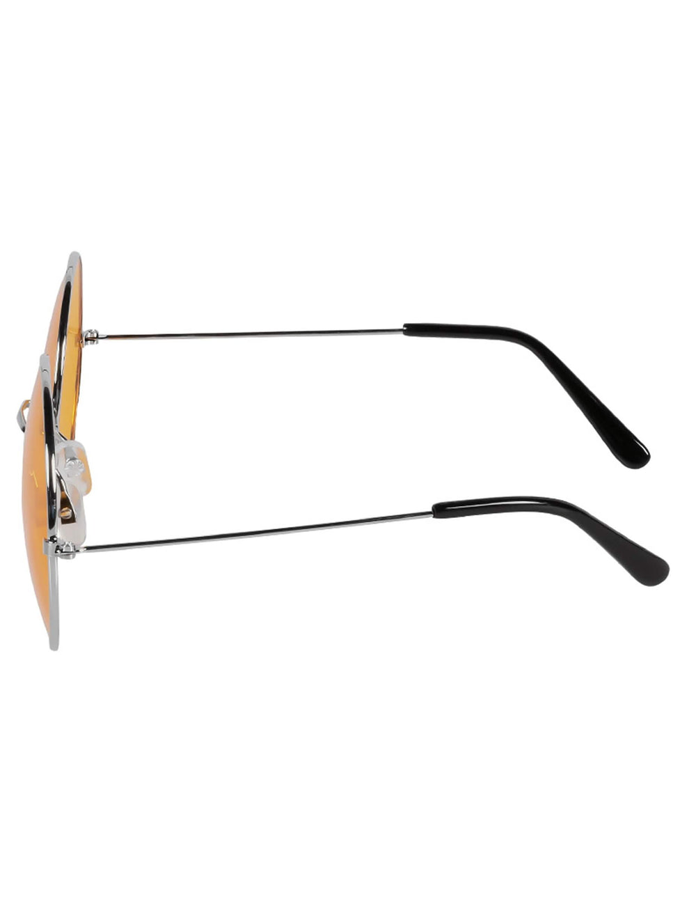 Vue de profil des lunettes rondes géantes hippies