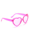 Gafas rosas de corazón plástico adulto