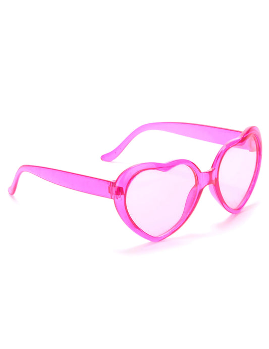 Gafas rosas de corazón plástico adulto