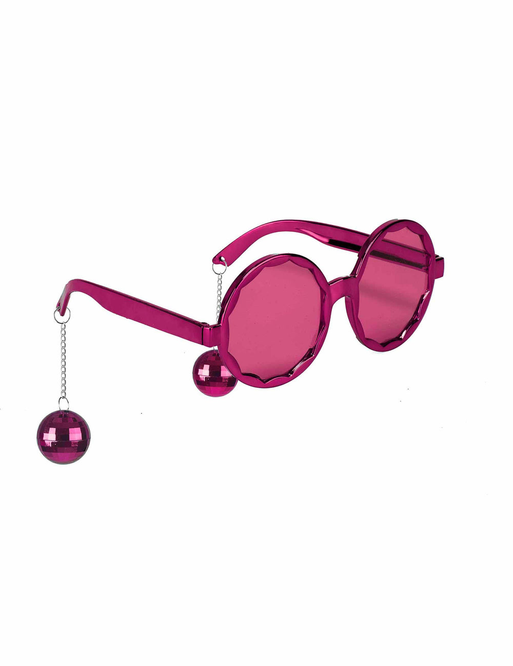gafas disco rosas para adulto con bolas de espejos