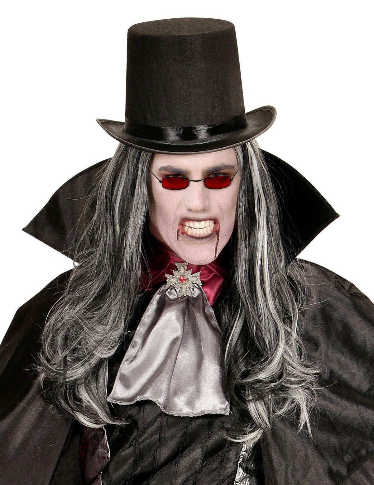 Vista llevada de las gafas de vampiro para adulto