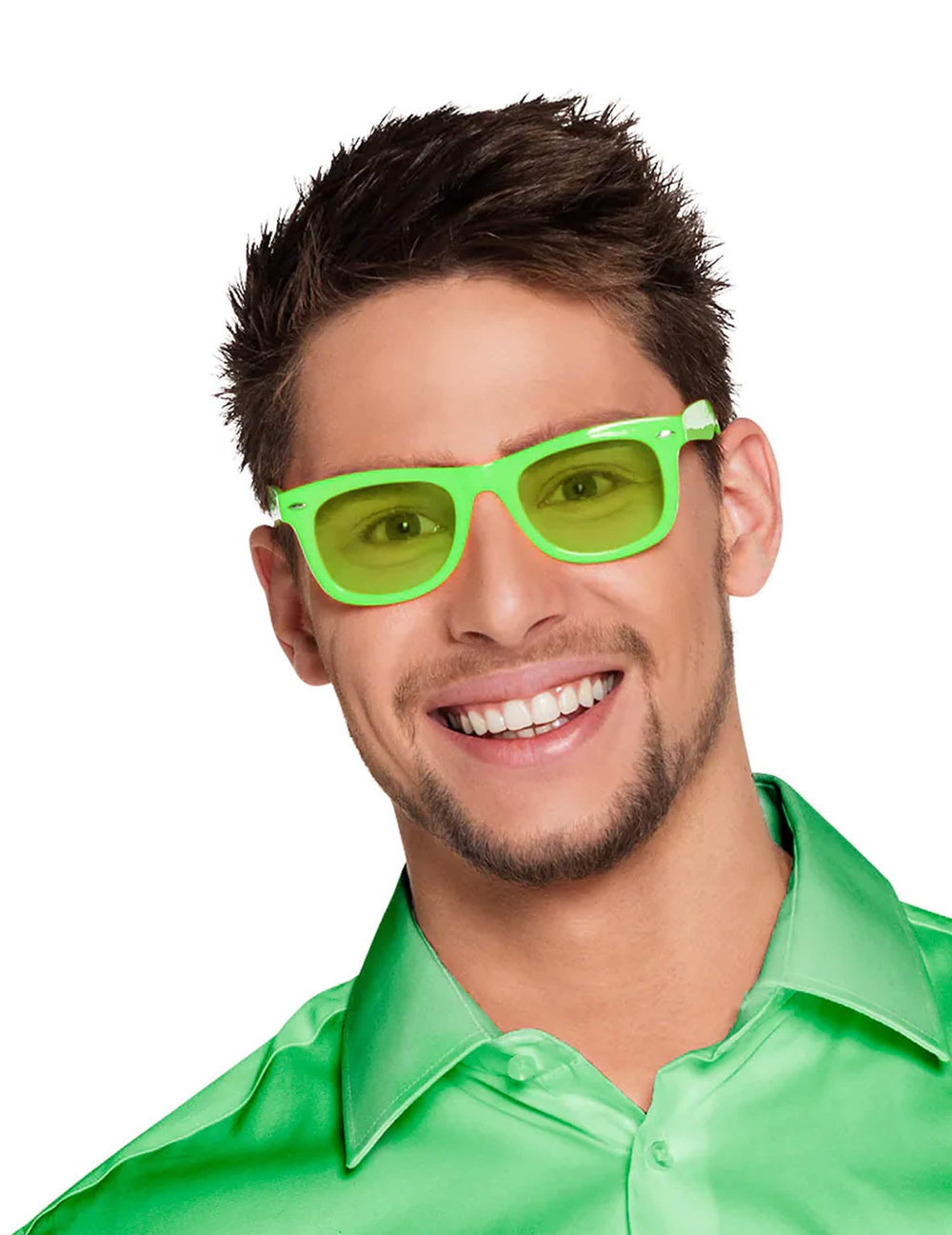 gafas 80's para adulto verde fosforito