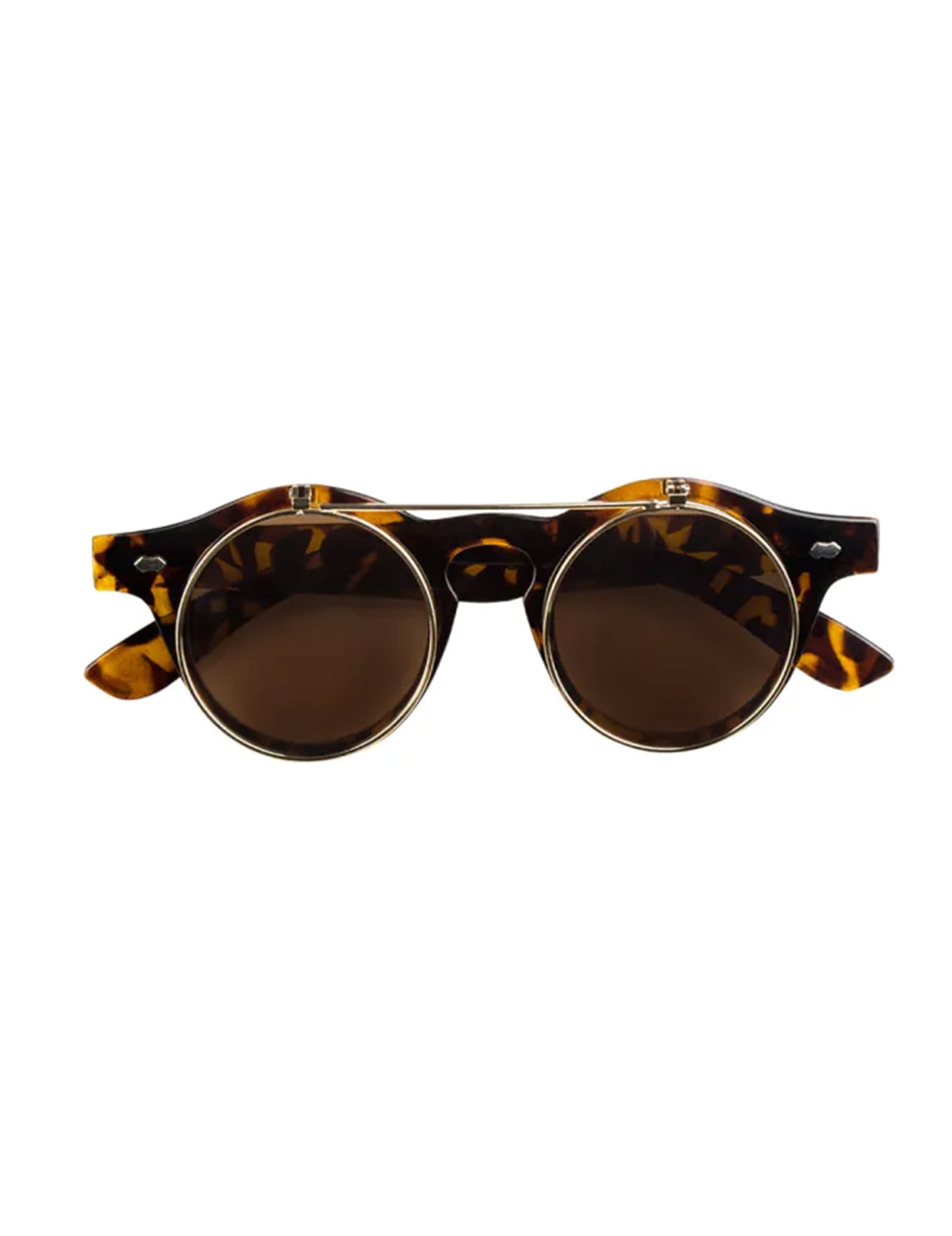 Vue de face des lunettes vintage steampunk pour adulte