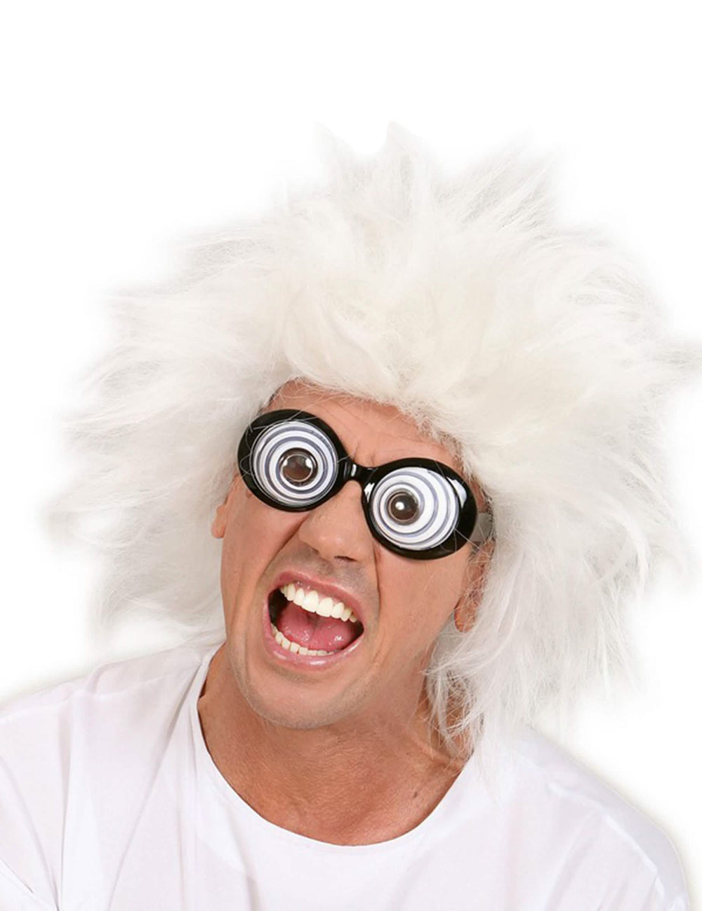 gafas ojos locos para adulto negras con efecto espiral