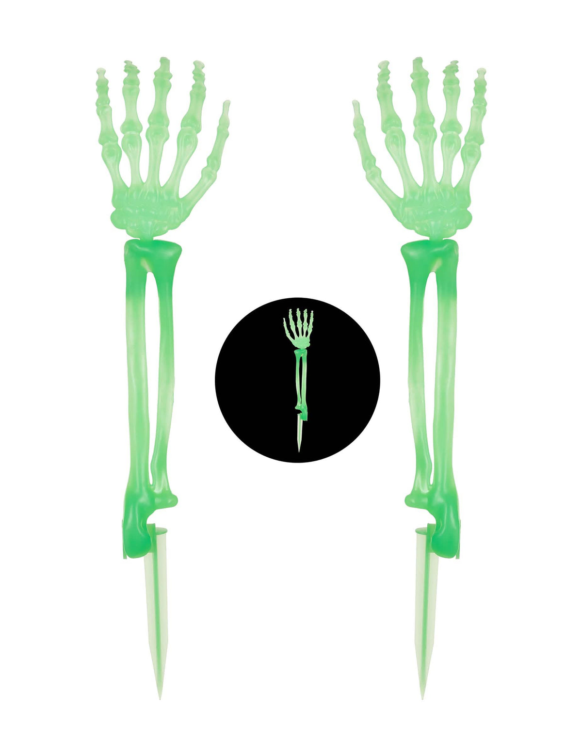 Manos de esqueleto fosforescentes 46 cm