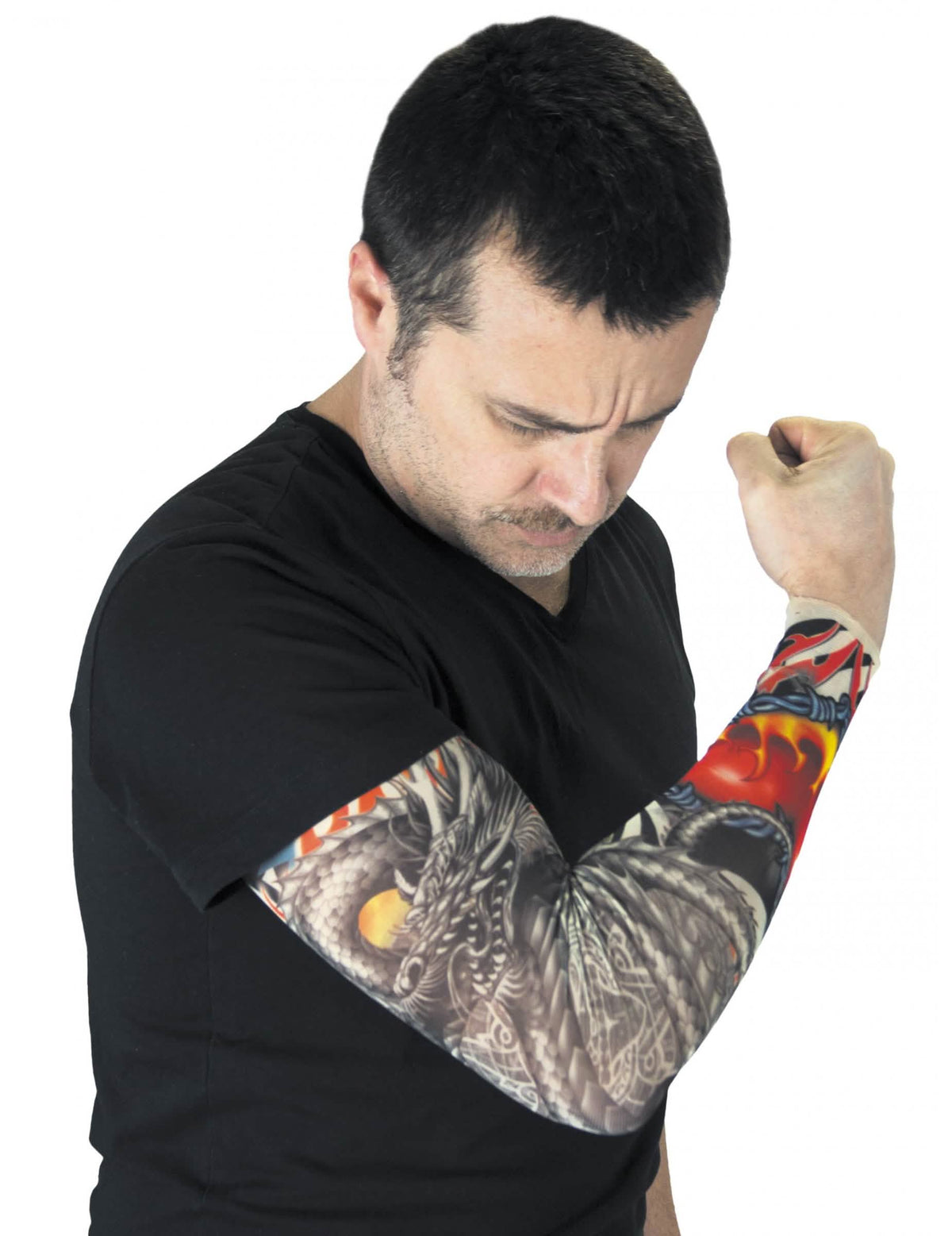 Mangas tatuajes dragón para adulto motivo de colores