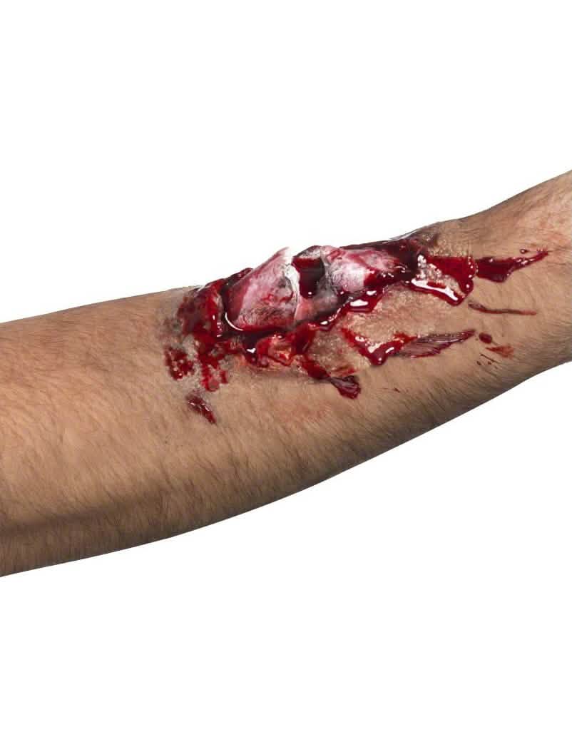 Fausse blessure os cassé pour adulte ensanglantée