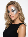 Maquillaje metálico plateado