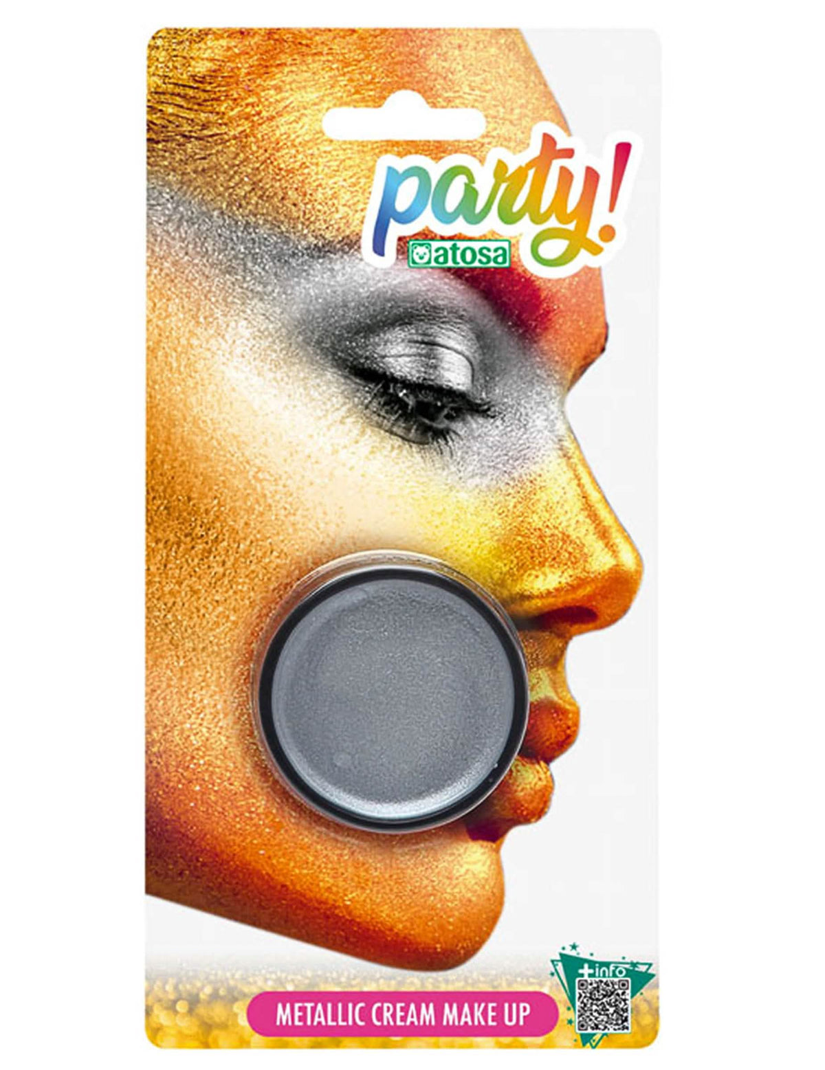 Maquillaje metálico plateado