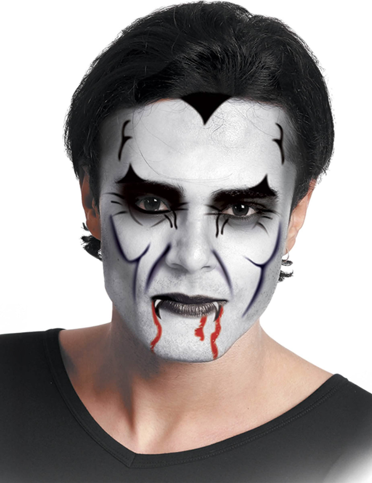 Maquillaje de vampiro para adulto blanco y negro con 2 lápices