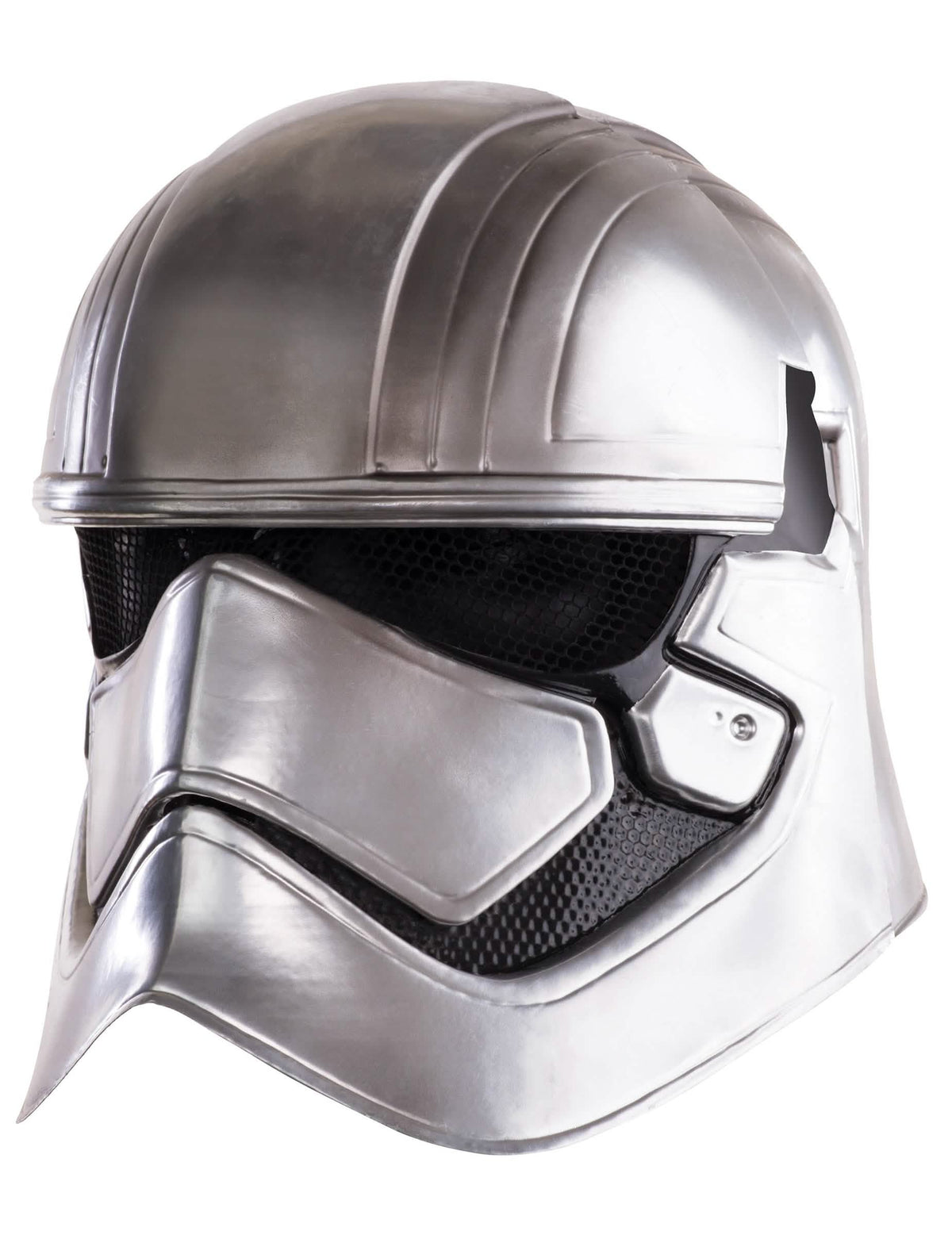 Máscara de lujo, casco de 2 piezas Captain Phasma Star Wars VII para adulto plateado
