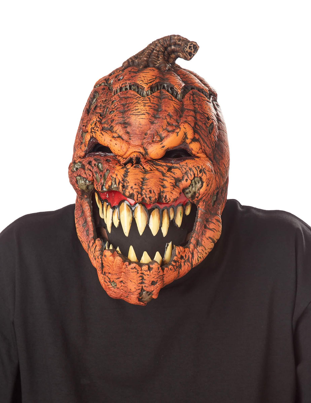 Gros plan sur les dents pointues du masque articulé citrouille terrifiante ani-motion™