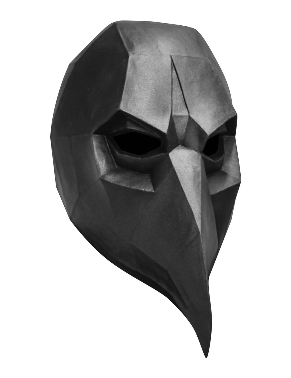Máscara de cuervo low poly para adulto negro