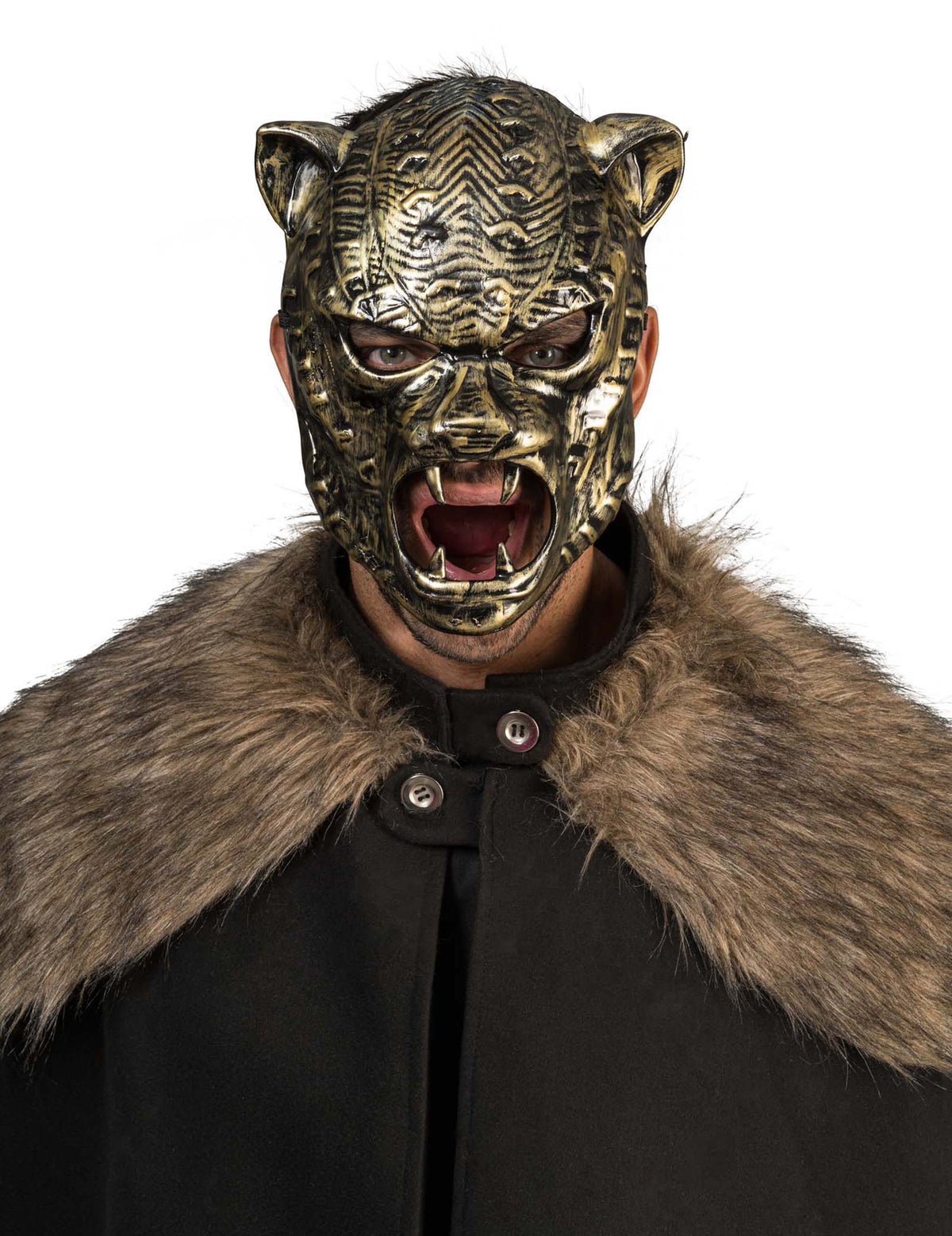 Máscara De Látex De Tigre A Talla Única | Disfraz De Animal Para Halloween, Carnaval Y Fiestas Temáticas