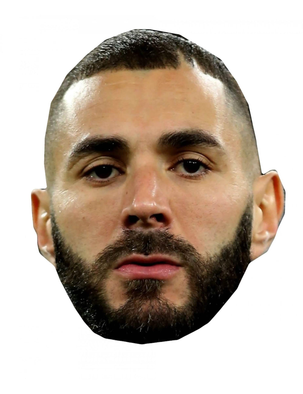 Máscara de cartón Karim Benzema para adulto realista