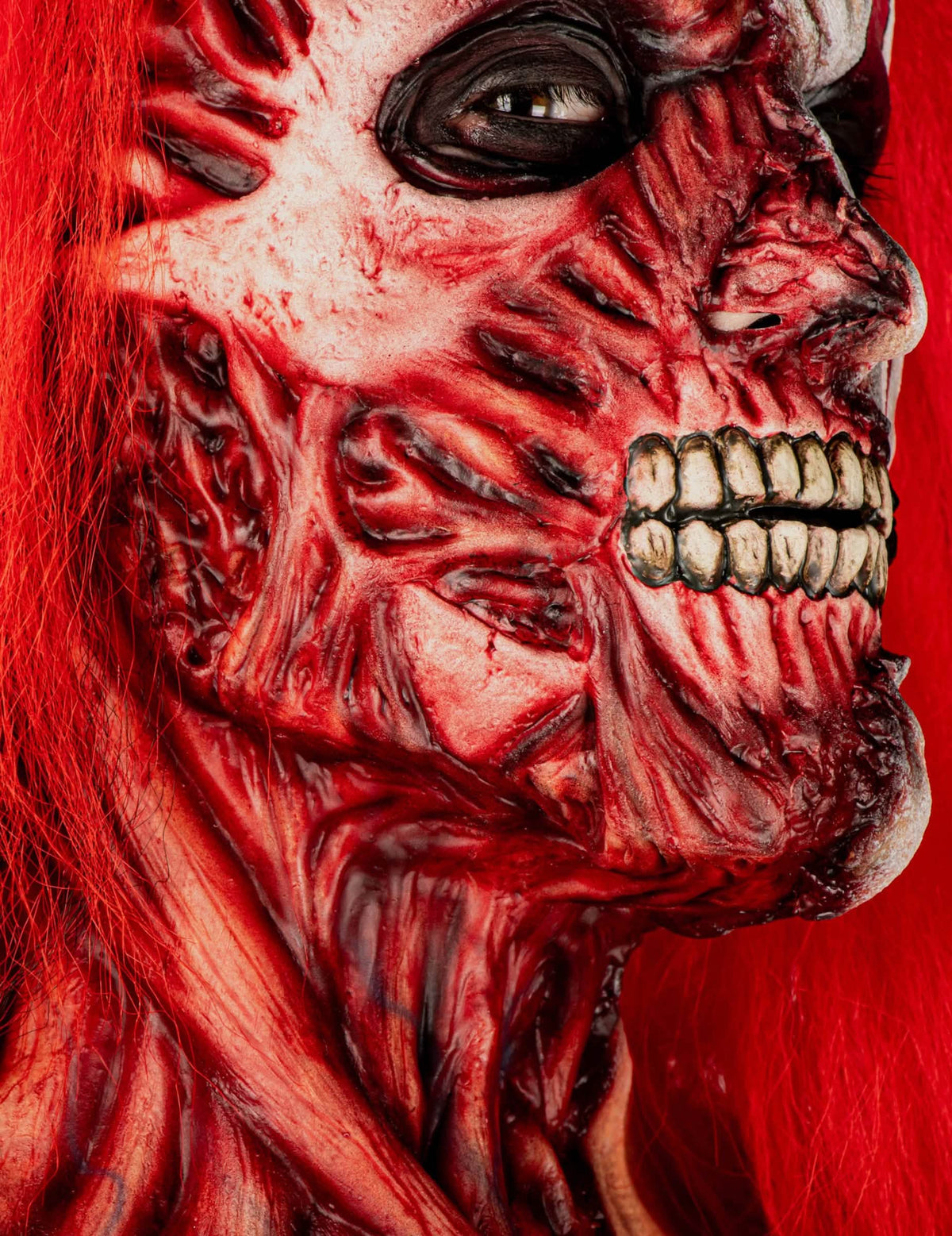 Máscara de payaso de doble cara hiperrealista premium para adulto