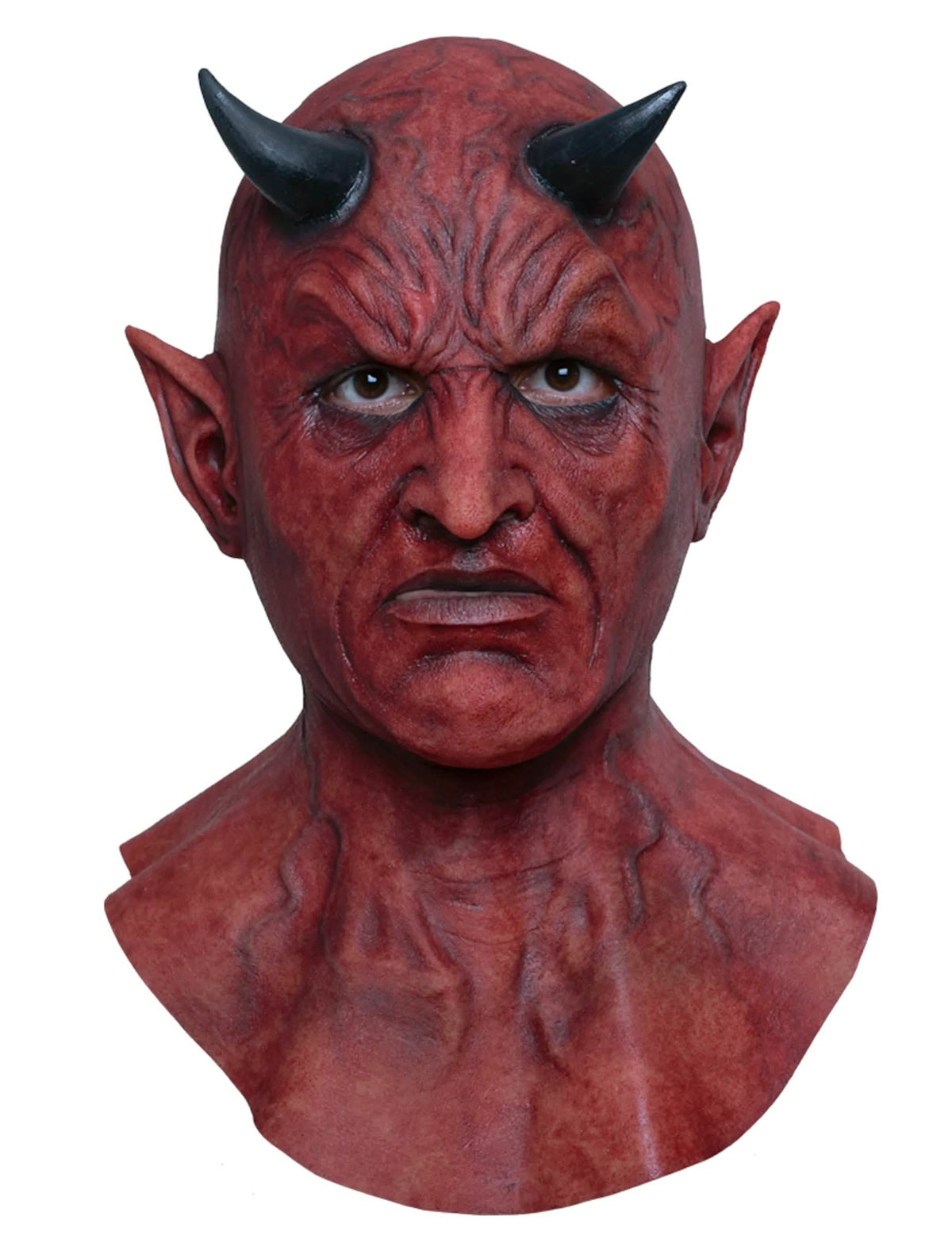 Máscara hiperrealista de demonio premium para adulto