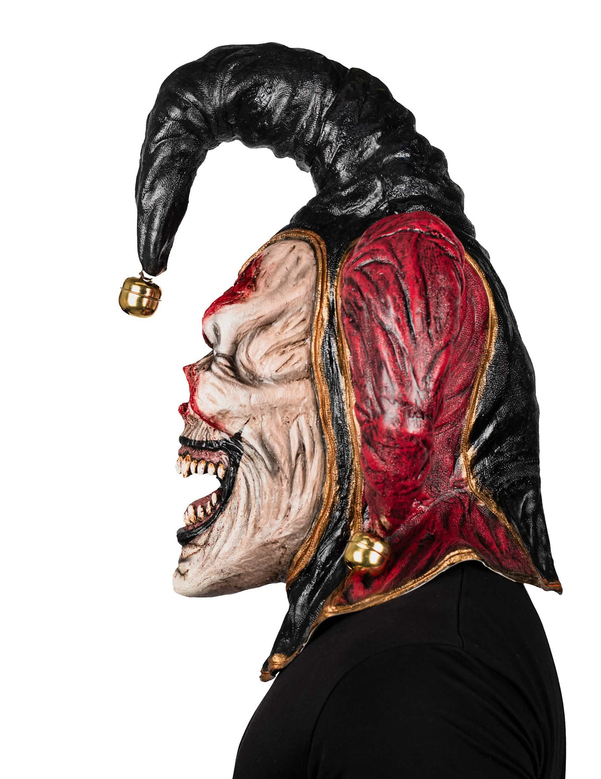 Vue de profil du masque intégral joker démoniaque