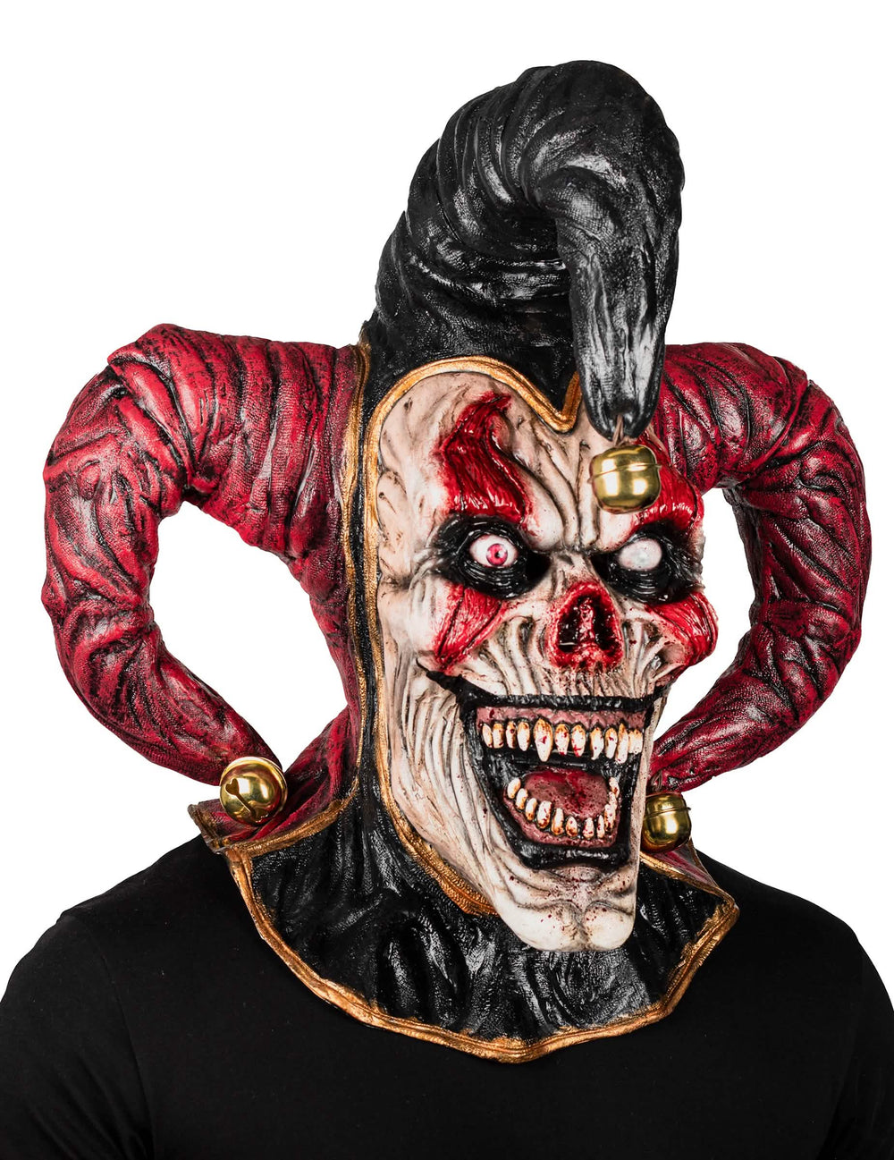 Vue de face du masque intégral joker démoniaque