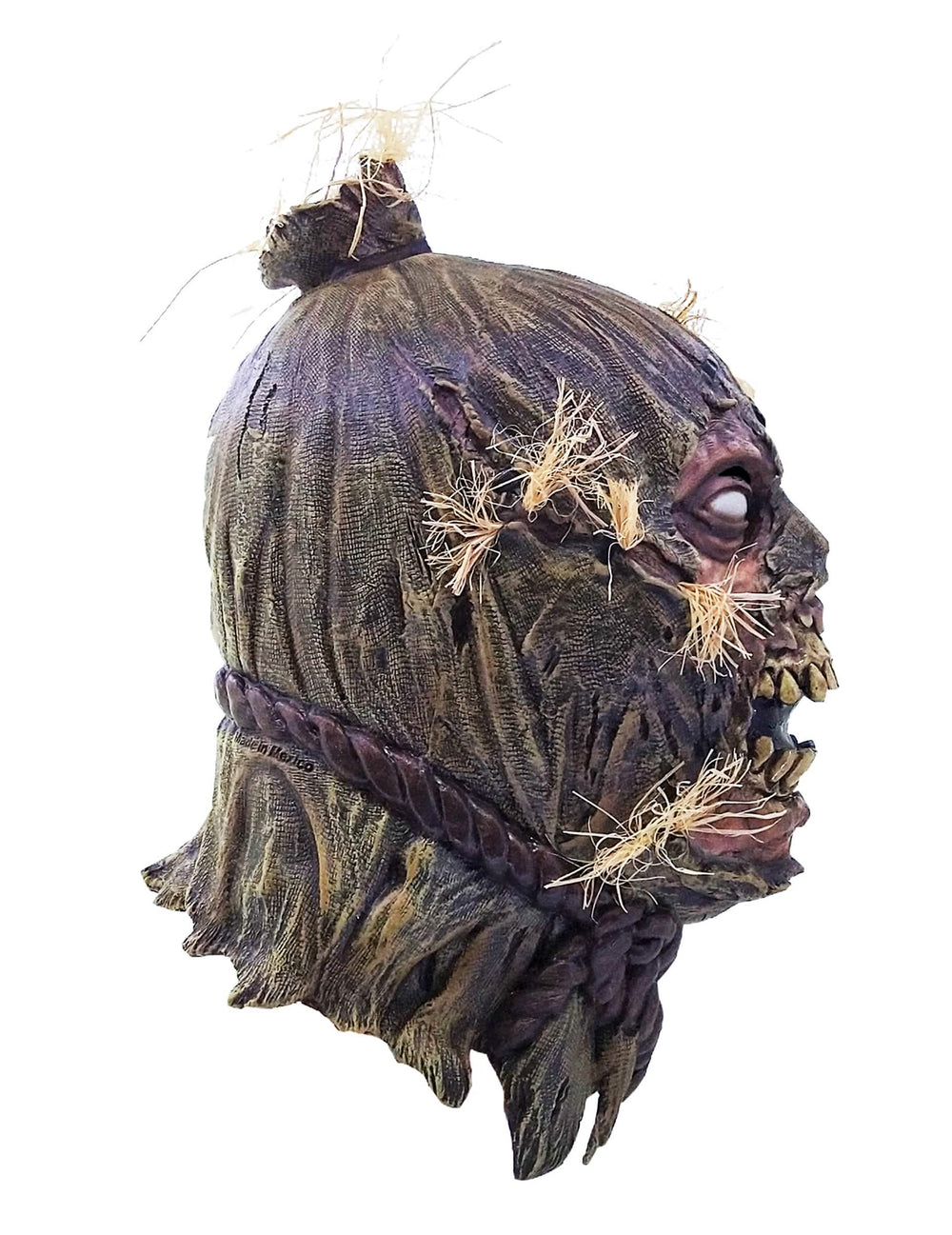 Vue de profil du masque intégral zombie épouvantail