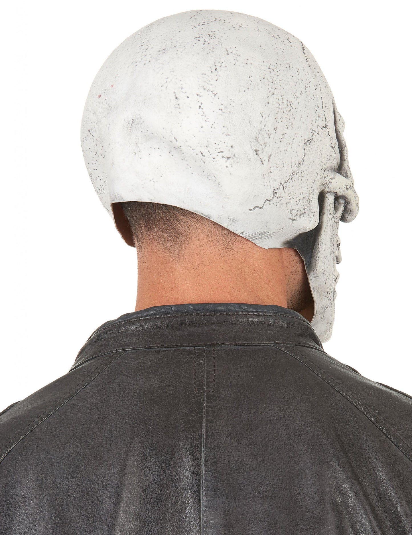 Vue de dos du masque en latex squelette moqueur