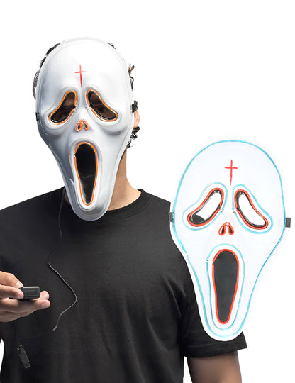 Máscara LED fantasma asesino adulto