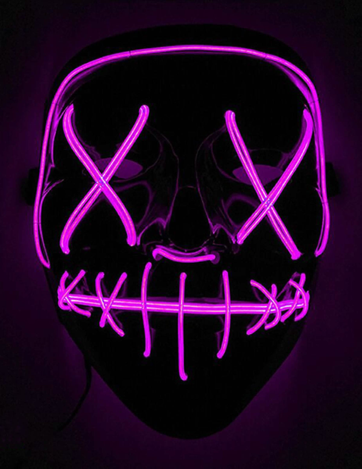 Masque led lumineux pour adulte fuchsia