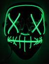 Masque led lumineux pour adulte vert